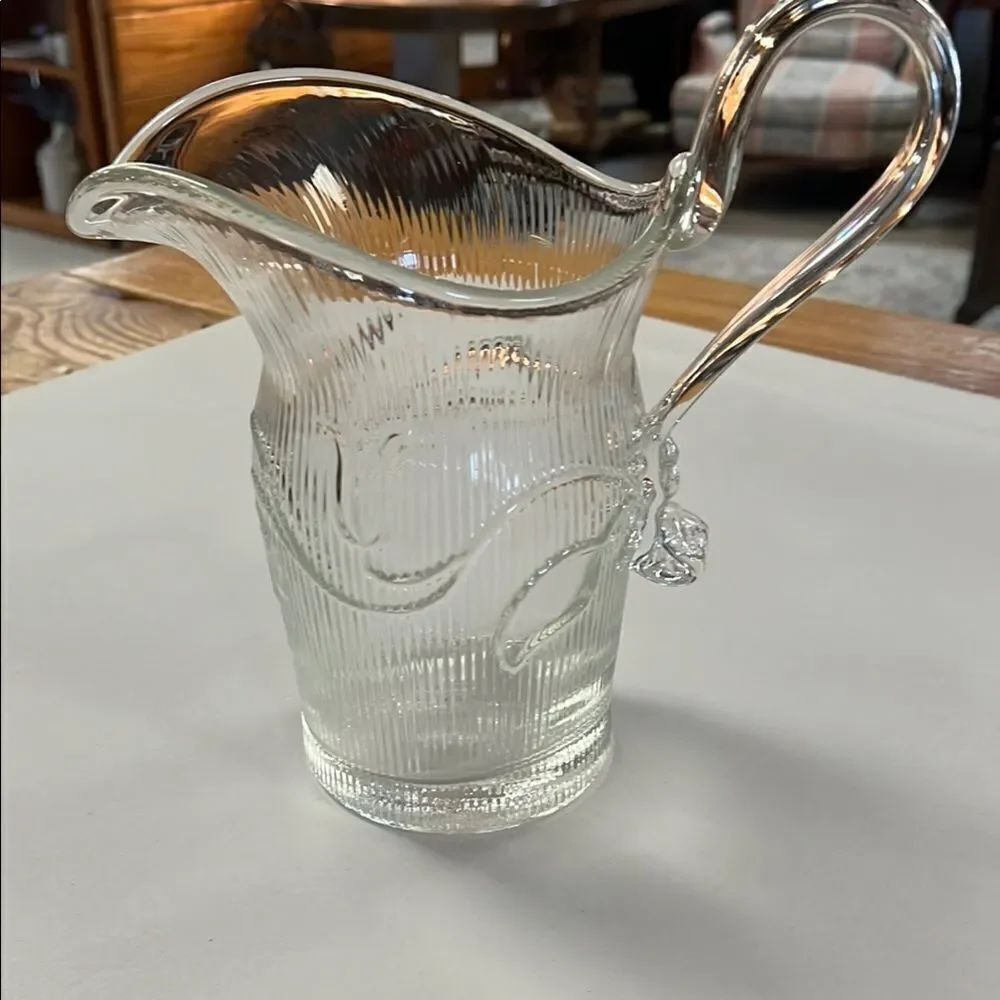 Blown pressed glass water, pitcher